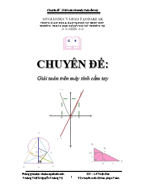 Chuyên đề Giải Toán học trên máy tính cầm tay